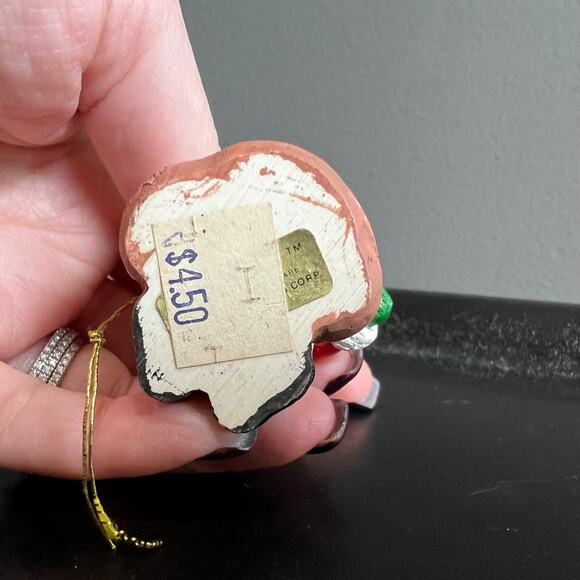 Red White Enesco 2 1/2" Santa Bear with Bag Figurine Ornament - Picture 7 of 8